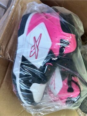 Reebok Pink, White & Black Kids Sneakers